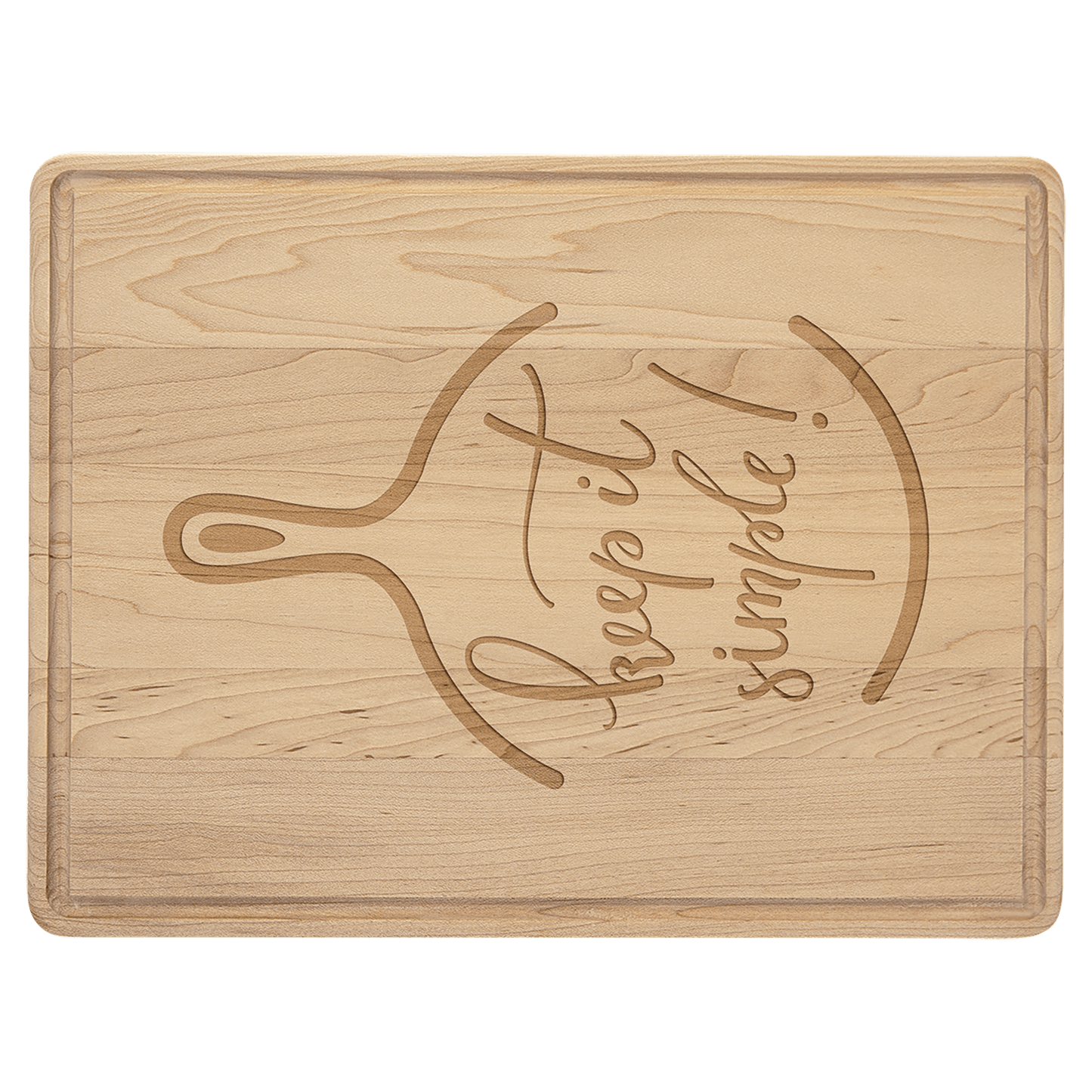 Maple Cutting Board with Drip Ring - 11 1/2" x 8 3/4"