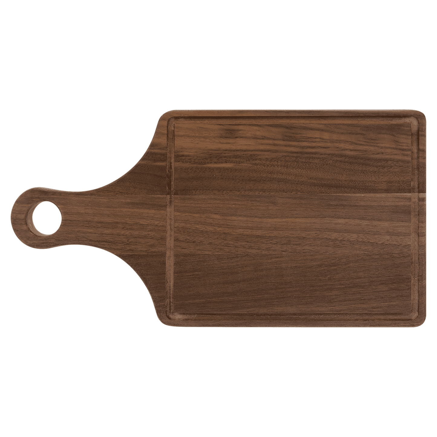 Walnut Paddle Shape Cutting Board with Drip Ring - 13 1/2" x 7"