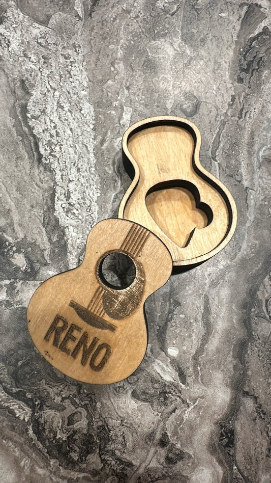 Custom laser cut guitar pick holder