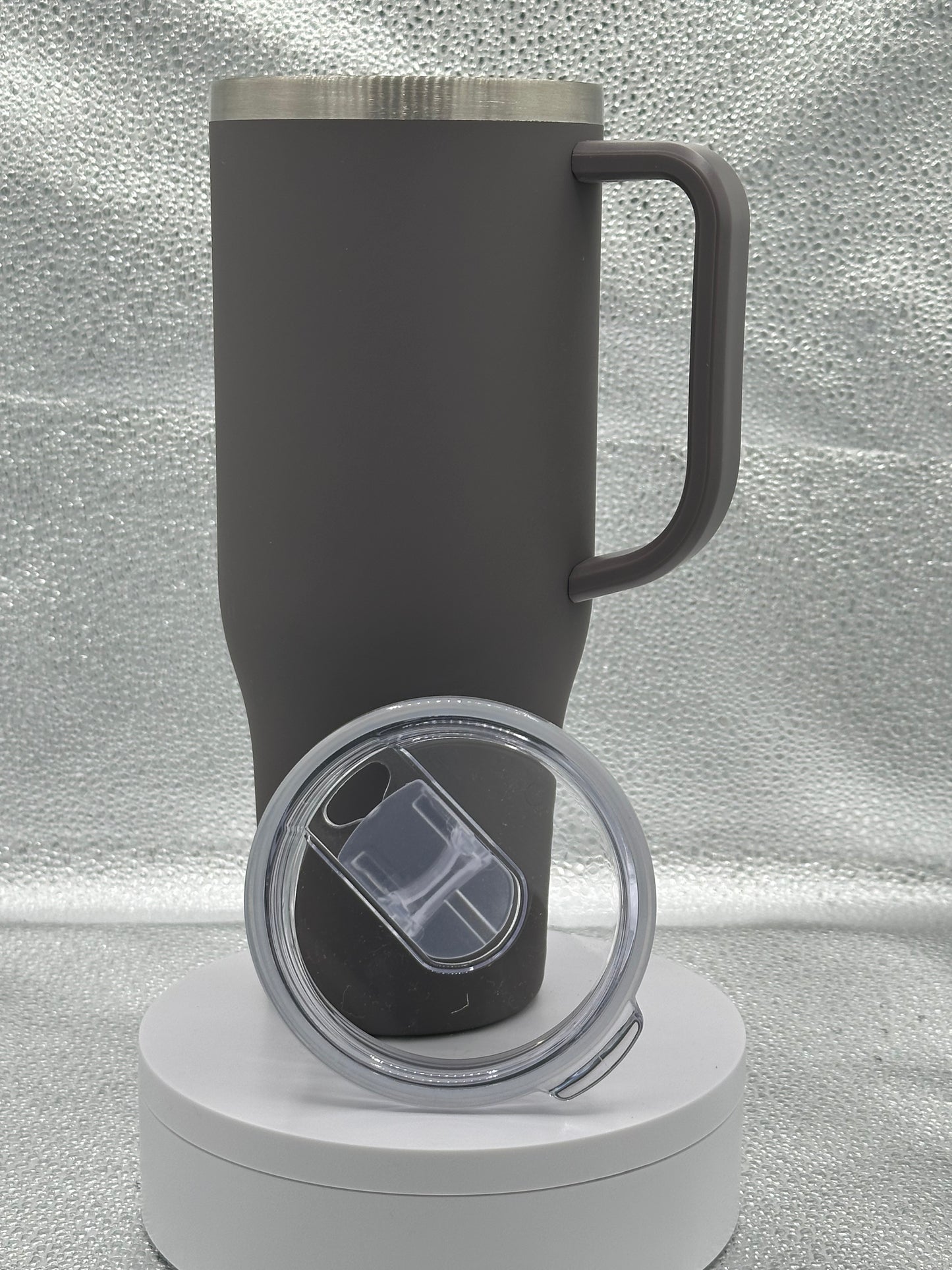Custom Engraved Maars 40 OZ. Vacuum Insulated Mug with Lid Merry Christmas Grey