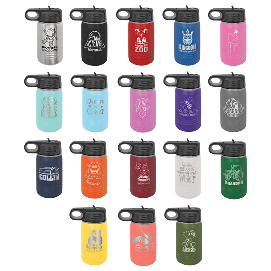 Polar Camel Vacuum Insulated Water Bottle with Lid and Flip up Straw